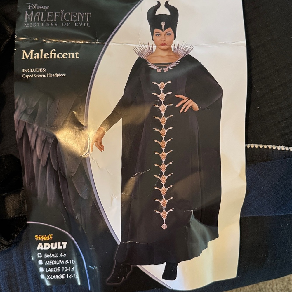 Disney Maleficent Black Gown with Headpiece